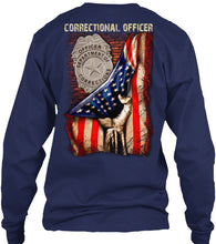 Load image into Gallery viewer, Correctional Officer America Flag  Special Custom Design Unisex Long Sleeve
