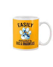 Load image into Gallery viewer, Easily Distracted By Dogs And Dragonflies Gift For Dog Lovers Mug
