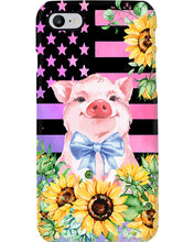 Load image into Gallery viewer, Pig America Flag Sunflower Special Custom Design Phone case
