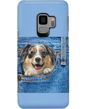 Load image into Gallery viewer, Australian Shepherd In Denim Pocket Gift For Dog Lovers Phone case
