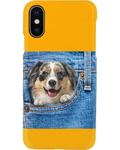 Load image into Gallery viewer, Australian Shepherd In Denim Pocket Gift For Dog Lovers Phone case
