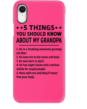 Load image into Gallery viewer, 5 Things You Should Know About My April Grandpa For Birthday Gift Phone case
