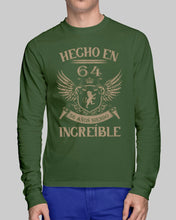 Load image into Gallery viewer, Hecho En 64 56      Anos Siendo Increible Special Custom Design Unisex Long Sleeve
