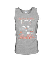 Load image into Gallery viewer, Les Dames Au Chats Vrais Sont Nees En Juillet Unisex Tank Top
