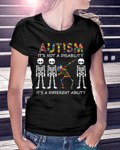 Load image into Gallery viewer, Autism It's A Different Ability Gift For Autism People Ladies Tee
