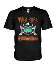 Load image into Gallery viewer, This Girl Loves Halloween Gift For Girls Guys V-Neck

