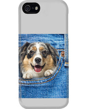 Load image into Gallery viewer, Australian Shepherd In Denim Pocket Gift For Dog Lovers Phone case
