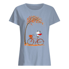 Load image into Gallery viewer, Snoopy Cartoon Movie Autumn Is Coming Gift For Fans Ladies Tee
