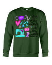 Load image into Gallery viewer, She Works Willingly With Her Hands Proverbs 31 13 Gift For Sewing Lovers Sweatshirt
