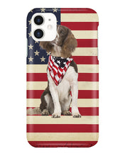 Load image into Gallery viewer, Lovely Phone Case With US Flag Gift For Spaniel Lovers Phone case
