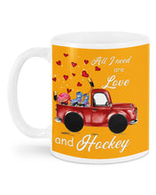 Load image into Gallery viewer, All I Need Are Love And Hockey Gift For Hockey Players Mug

