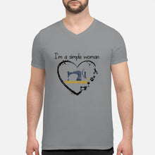 Load image into Gallery viewer, Sewing I'm A Simple Woman Gift For Women Guys V-Neck

