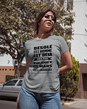 Load image into Gallery viewer, Désolé Cet Homme Est Déjà Pris Par Une Femme De Mars Birthday Gift Ladies Tee
