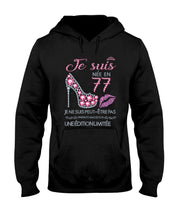 Load image into Gallery viewer, Je Suis Nee En 77 Je Ne Suis Peut-Être Pas Birthday Gift For Grandma Hoodie
