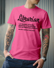 Load image into Gallery viewer, Librarian Keeper Of Books Guardian Of Knowledge Custom Gift For Librarian Guys Tee
