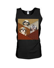 Load image into Gallery viewer, Three Cute Shih Tzu In Bag Gift For Dog Lovers Unisex Tank Top
