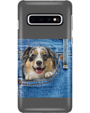 Load image into Gallery viewer, Australian Shepherd In Denim Pocket Gift For Dog Lovers Phone case
