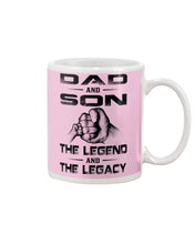 Load image into Gallery viewer, Dad And Son The Legend And The Legacy Gift For Family Mug
