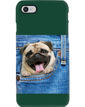 Load image into Gallery viewer, baby Pug In Denim Pocket Gift For Dog Lovers Phone case
