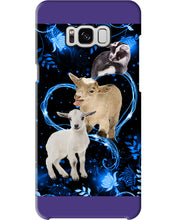 Load image into Gallery viewer, Lovely Phone Case Twinkling Blue Heart Gift For Goat Lovers Phone case
