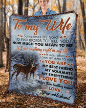 Load image into Gallery viewer, Deer Husband Gift For Wife You Are My Best Friend Fleece Blanket
