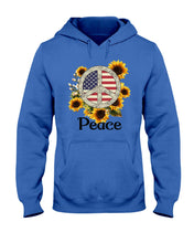 Load image into Gallery viewer, Peace Sign Sunflower Birthday Gift For Girls Hoodie
