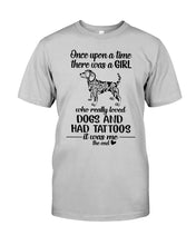 Load image into Gallery viewer, A Girl Who Really Loved Dogs and Had Tattoos Trending Guys Tee
