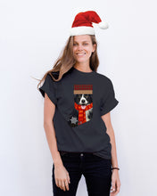 Load image into Gallery viewer, Santa Border Collie In Stock Gift For Dog Lovers Guys Tee
