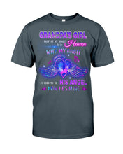 Load image into Gallery viewer, Wings Gift For Angel Grandpa Half Of My Heart Is In Heaven Guys Tee
