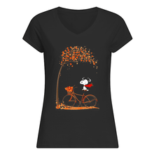 Load image into Gallery viewer, Snoopy Cartoon Movie Autumn Is Coming Gift For Fans Ladies V-Neck
