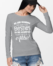 Load image into Gallery viewer, Me And Grandma Are More Than Besties Custom Gift For Family Unisex Long Sleeve
