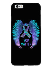 Load image into Gallery viewer, You Matter Ribbon Awareness With Angel Wings Phone case
