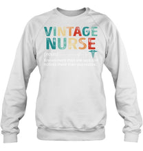 Load image into Gallery viewer, Vintage Nurse Knows More Than She Says And Notices More Than You Realize Sweatshirt
