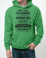 Load image into Gallery viewer, I'm The Lucky One Because I Get To Be Her Husband Gift For Husband Hoodie
