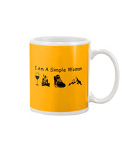 Load image into Gallery viewer, Simple Woman Loves Wine Camping Shoes And Climbing Mug
