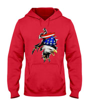 Load image into Gallery viewer, Eagle Giant Scratch USA Flag Gift For Women Hoodie
