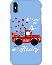 Load image into Gallery viewer, All I Need Are Love And Hockey Gift For Hockey Players Phone case
