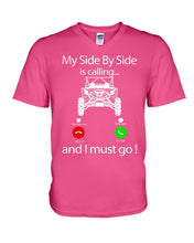 Load image into Gallery viewer, My Side By Side Is Calling And I Must Go Unique Custom Design Guys V-Neck

