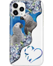 Load image into Gallery viewer, Magical Gray Couple African Parrot Gift For Bird Lovers Phone case
