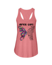 Load image into Gallery viewer, Birthday Gift For April Girl They Whispered To Her - I'm The Storm Ladies Flowy Tank
