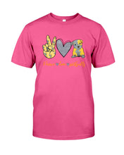 Load image into Gallery viewer, Peace Love Live  Special Custom Design For Dog Lovers Guys Tee
