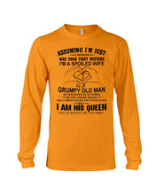 Load image into Gallery viewer, A Spoiled Wife Of An October Grumpy Old Man Birthday Meaningful Gift Unisex Long Sleeve
