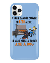 Load image into Gallery viewer, A Man Loves Beer And Dachshund Gift For Dog Lovers Phone case
