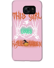 Load image into Gallery viewer, This Girl Loves Halloween Gift For Girls Phone case
