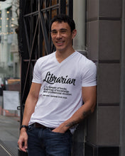 Load image into Gallery viewer, Librarian Keeper Of Books Guardian Of Knowledge Custom Gift For Librarian Guys V-Neck
