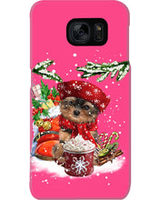 Load image into Gallery viewer, Yorkshire Terrier Loves Drinking Hot Latte Gift For Dog Lovers Phone case
