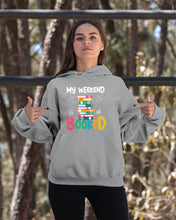 Load image into Gallery viewer, Vintage Funny My Weekend Booked Gift For Book Lovers Hoodie
