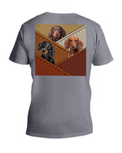 Load image into Gallery viewer, Three Cute Shih Tzu In Bag Gift For Dog Lovers Guys V-Neck

