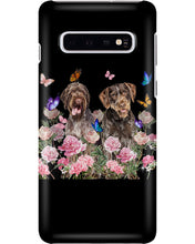 Load image into Gallery viewer, German Wirehaired Pointer With Peonies Gift For Dog Lovers Phone case

