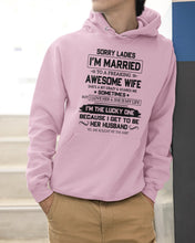 Load image into Gallery viewer, I'm The Lucky One Because I Get To Be Her Husband Gift For Husband Hoodie
